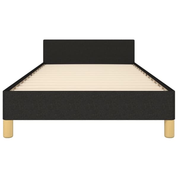 sengeramme med sengegavl 100x200 cm stof sort