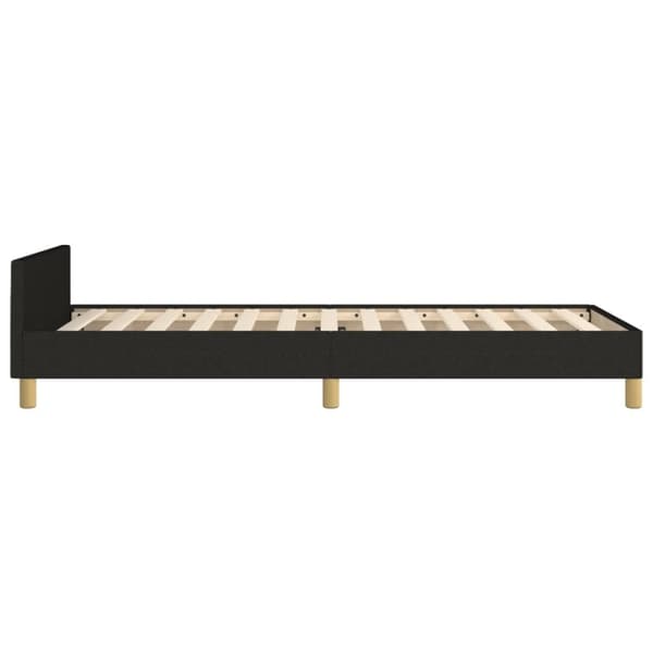 sengeramme med sengegavl 100x200 cm stof sort