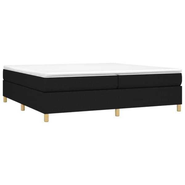 Ramsäng med madrass svart 200x200 cm tyg