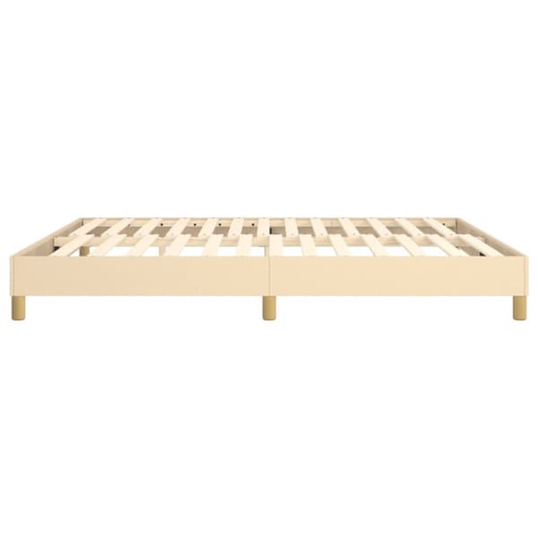 sengeramme 180x200 cm stof cremefarvet