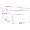 Miniatyrbillede 10 af 10: kontinentalseng 100x200 cm stof cremefarvet