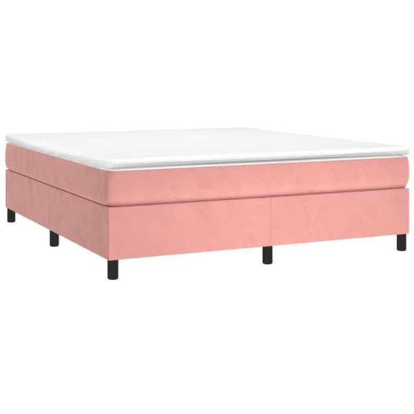 sengeramme 180x200 cm fløjl pink