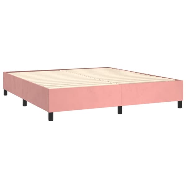 sengeramme 180x200 cm fløjl pink