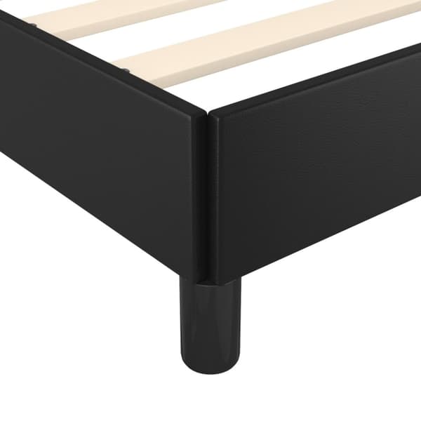 sengeramme med sengegavl 180x200 cm kunstlæder sort