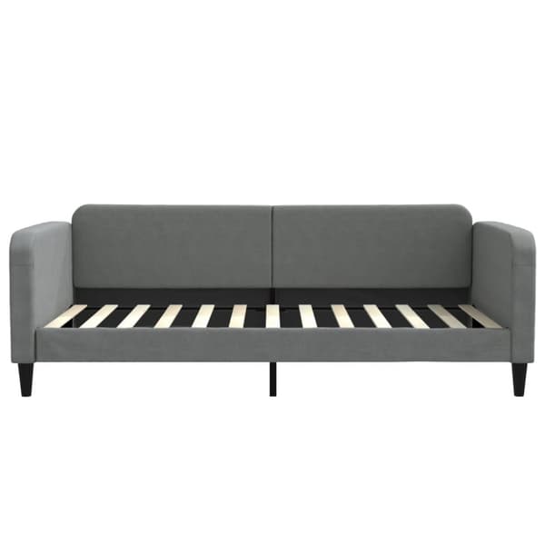 Dagbädd utdragbar med lådor mörkgrå 100x200 cm tyg