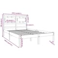 Miniatyrbillede 8 af 8: sengeramme 120x190 cm Small Double massivt træ hvid