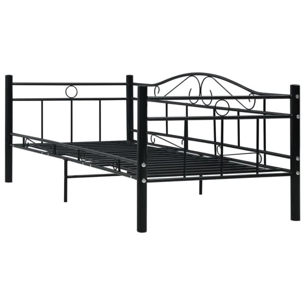 Ram till dagbädd svart metall 90x200 cm