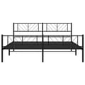Miniatyrbillede 5 af 9: sengeramme med sengegavl og fodgærde 180x200 cm metal sort