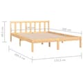 Miniatyrbillede 9 af 9: sengeramme 120x200 cm massivt fyrretræ