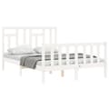 Miniatyrbillede 4 af 10: sengeramme med sengegavl 140x190 cm massivt træ hvid