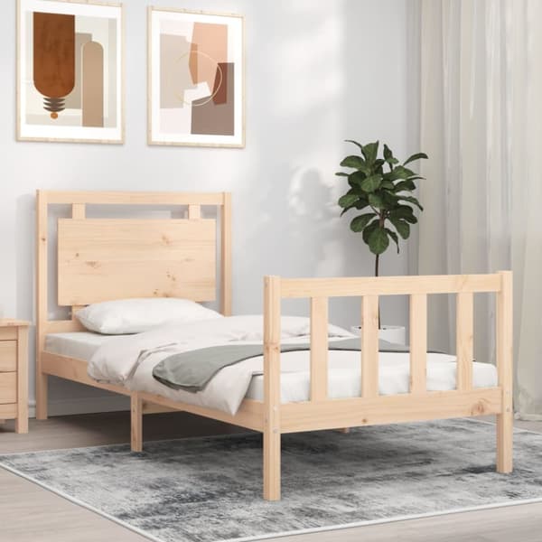 Sängynrunko päädyllä Small Single täysi puu