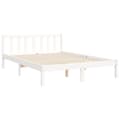 Miniatyrbillede 9 af 10: sengeramme med sengegavl 140x190 cm massivt træ hvid