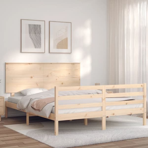 Sängynrunko päädyllä King Size täysi puu