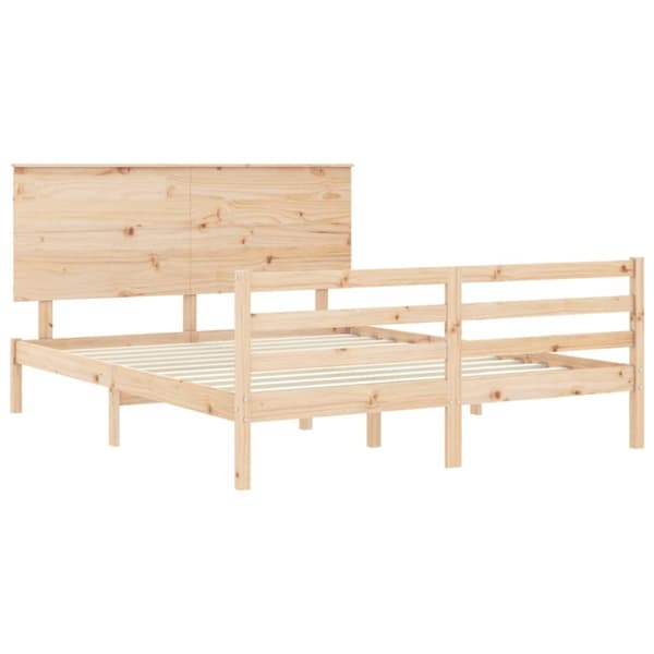 Sängynrunko päädyllä King Size täysi puu