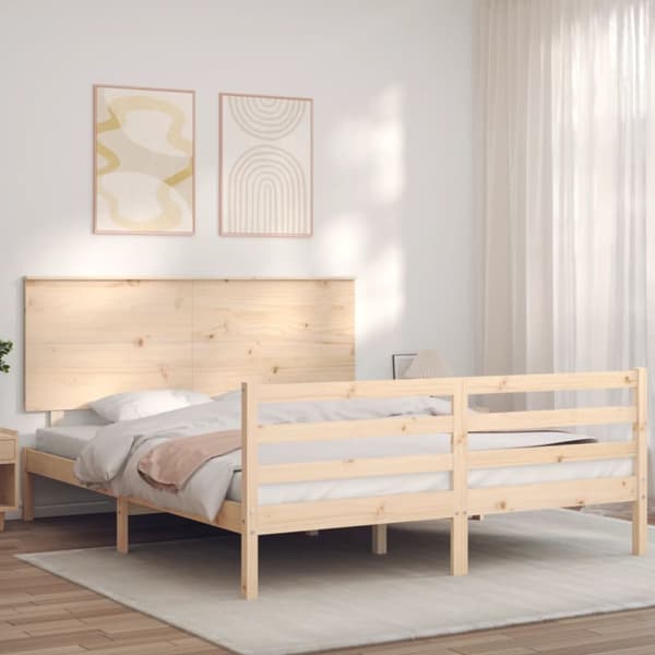 Sängynrunko päädyllä King Size täysi puu