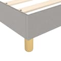 Miniatyrbillede 7 af 10: kontinentalseng med madras 90x200 cm stof lysegrå