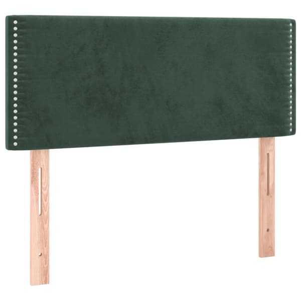 kontinentalseng med madras 90x200 cm fløjl mørkegrøn