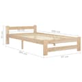 Miniatyrbillede 6 af 6: sengestel 90x200 cm massivt fyrretræ