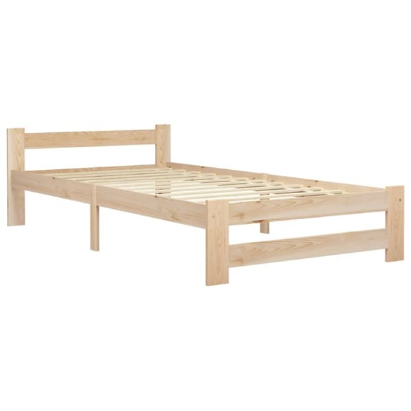 sengestel 90x200 cm massivt fyrretræ