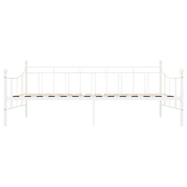 Ram till dagbädd vit metall 90x200 cm