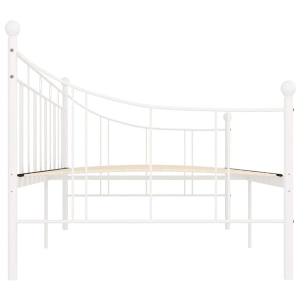 Ram till dagbädd vit metall 90x200 cm
