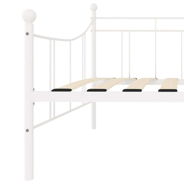 Ram till dagbädd vit metall 90x200 cm