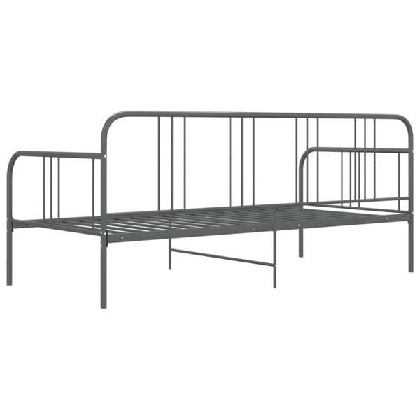 sengestel til udtræksseng 90x200 cm metal grå