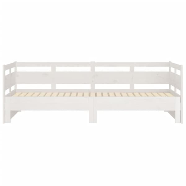 Bäddsoffa vit massiv furu 2x(90x200) cm