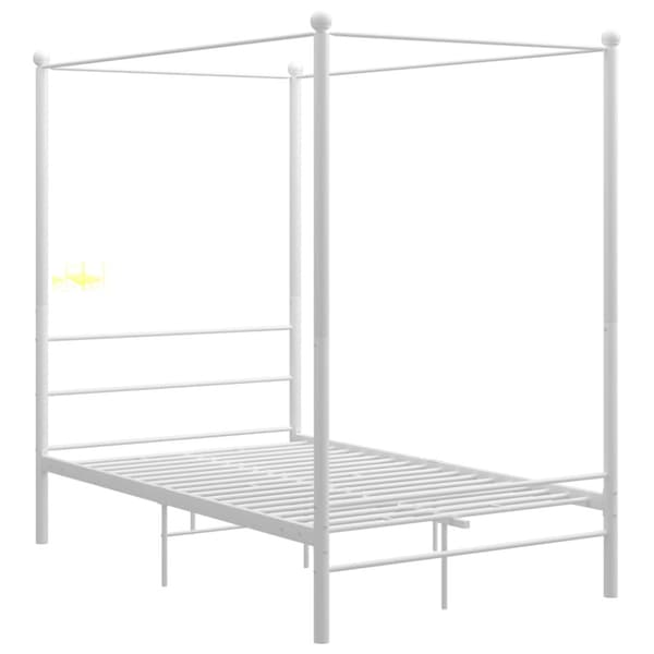 Himmelsäng vit metall 120x200 cm