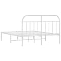 Miniatyrbillede 8 af 10: sengeramme med sengegavl 140x190 cm metal hvid