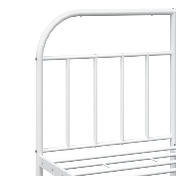 sengeramme med sengegavl 140x190 cm metal hvid