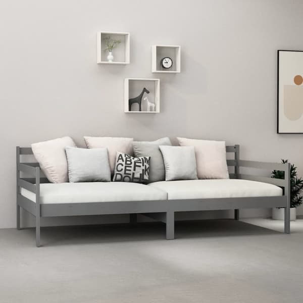 Leposohva patjalla, 90x200 cm, harmaa, mänty