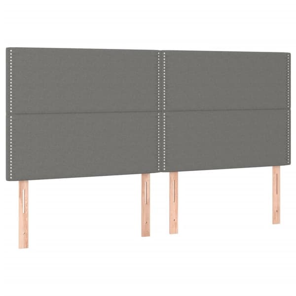Mannermainen sänky patjalla, tummanharmaa kangas 200x200 cm