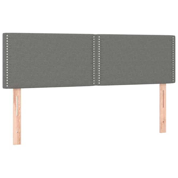kontinentalseng med madras 140x190 cm stof mørkegrå