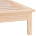 Miniatyrbillede 9 af 10: sengeramme med LED-lys 90x200 cm massivt træ