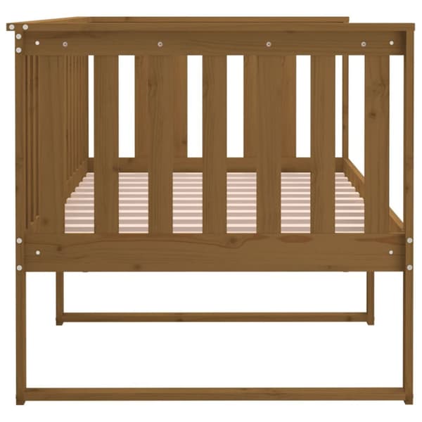 daybed 100x200 cm massivt fyrretræ gyldenbrun