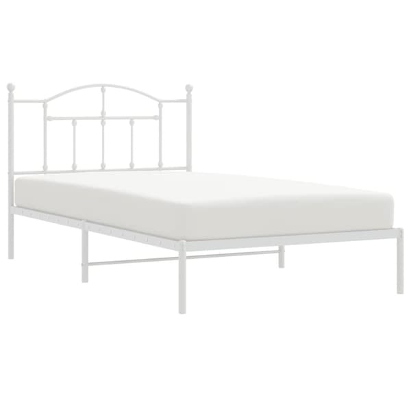 sengeramme med sengegavl 107x203 cm metal hvid