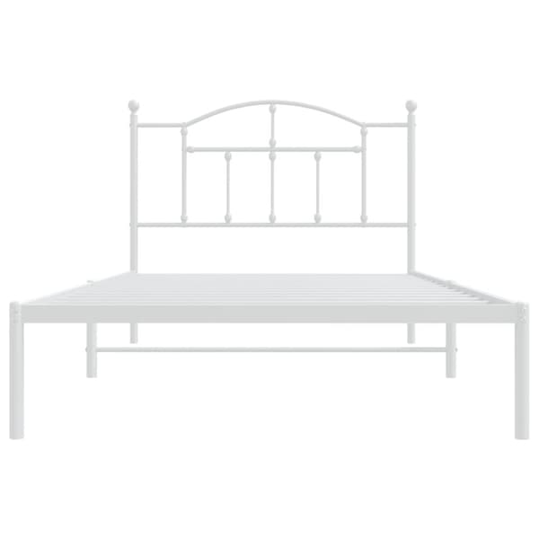 sengeramme med sengegavl 107x203 cm metal hvid