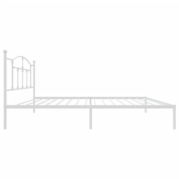 sengeramme med sengegavl 107x203 cm metal hvid