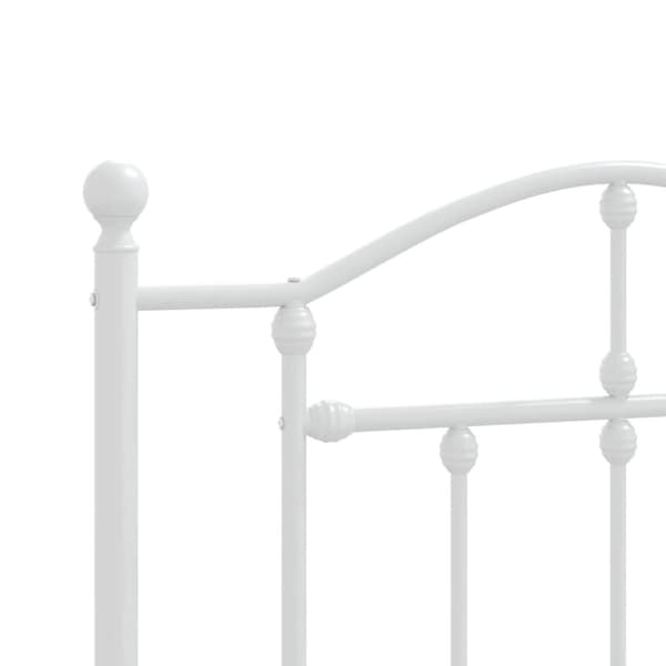 sengeramme med sengegavl 107x203 cm metal hvid