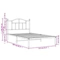 Miniatyrbillede 9 af 9: sengeramme med sengegavl 107x203 cm metal hvid