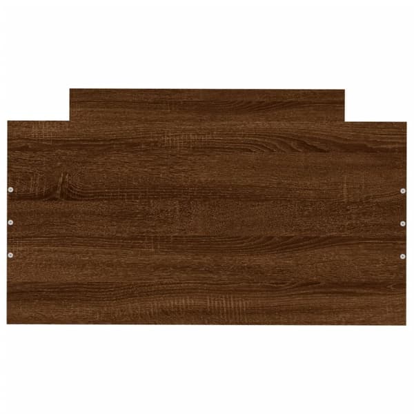 sengeramme 75x190 cm uden madras konstrueret træ brunt eg