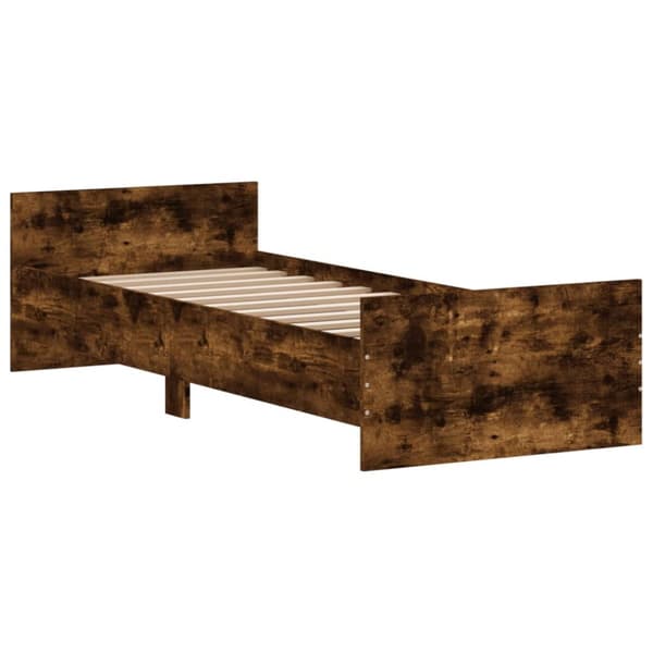 sengeramme 75x190 cm uden madras konstrueret træ røget eg