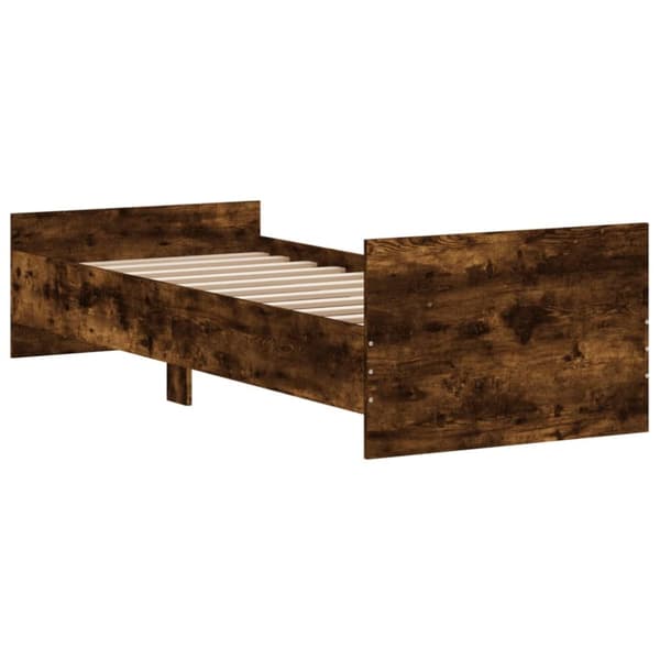 sengeramme 75x190 cm uden madras konstrueret træ røget eg