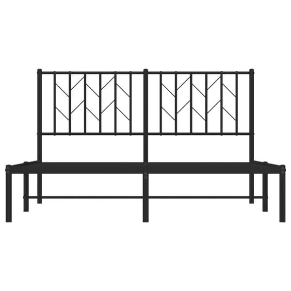 sengeramme med sengegavl 140x190 cm metal sort