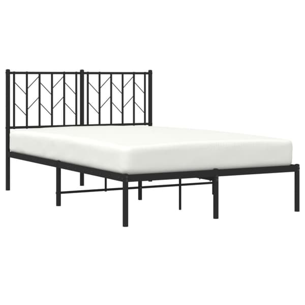 sengeramme med sengegavl 120x200 cm metal sort