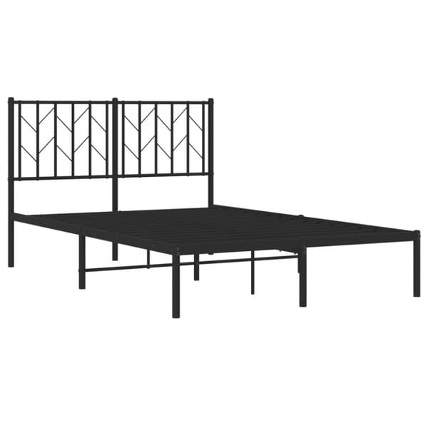 sengeramme med sengegavl 120x200 cm metal sort