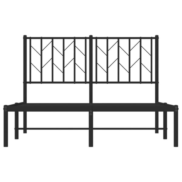 sengeramme med sengegavl 120x200 cm metal sort