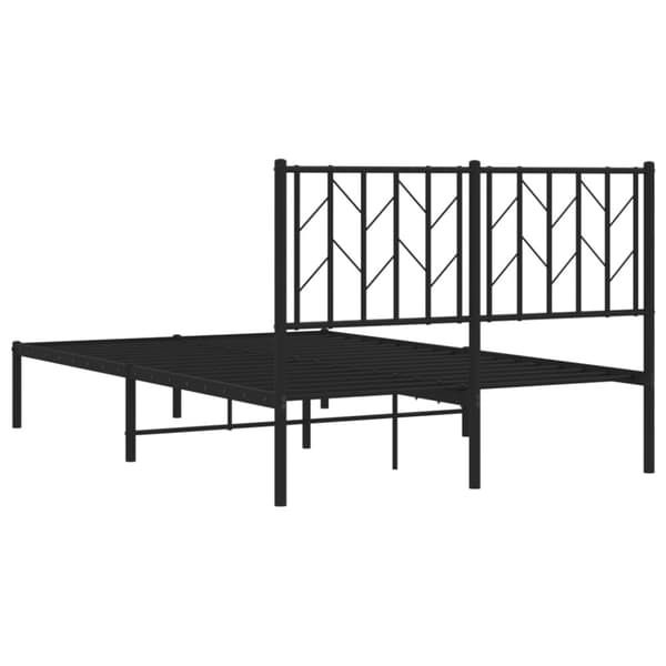 sengeramme med sengegavl 120x200 cm metal sort