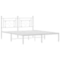 Miniatyrbillede 4 af 10: sengeramme med sengegavl 150x200 cm metal hvid
